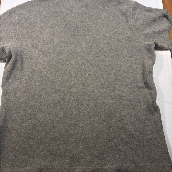 Polo Ralph Lauren Sweater Mens L Gray Pullover 1/4 Zip Long Sleeve Pony Logo - Picture 8 of 9